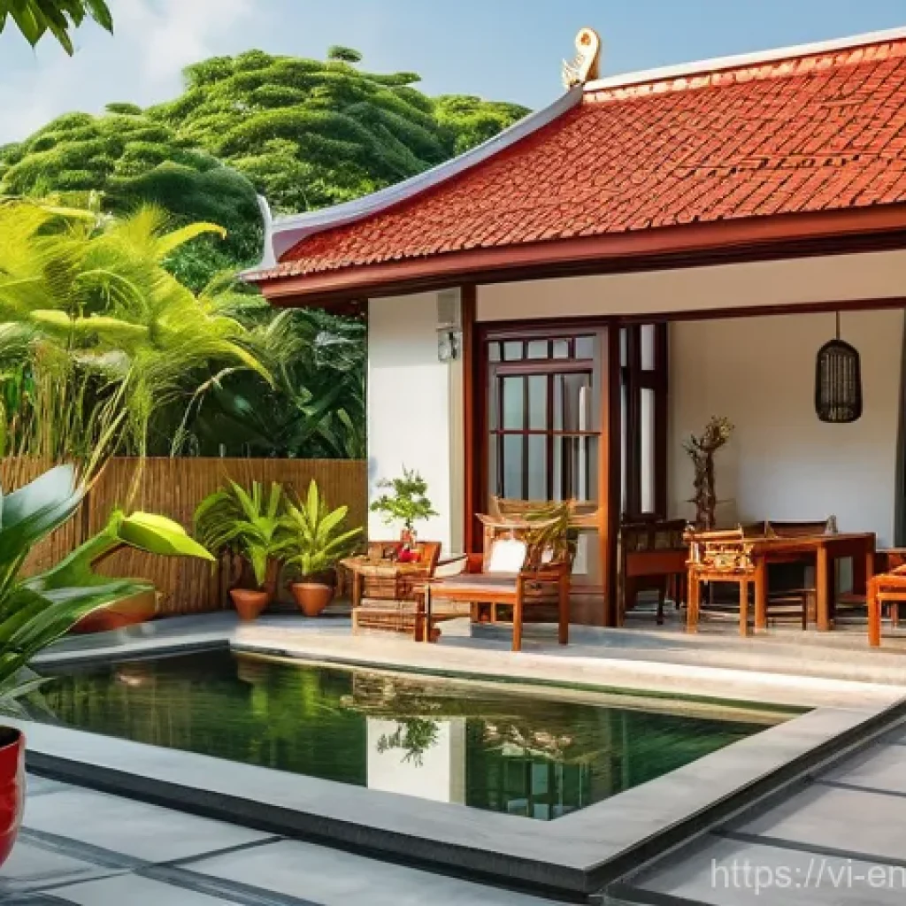 분산형 에너지 시스템의 전력 사용 최적화 방법 - **"A vibrant and clean image of a modern Vietnamese family home under a bright, sunny sky. The house...