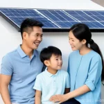 분산형 에너지 시스템을 위한 스마트 그리드 기술 - **A Vietnamese Family Embracing Smart Home Energy**
    A vibrant, medium shot capturing a modern Vi...