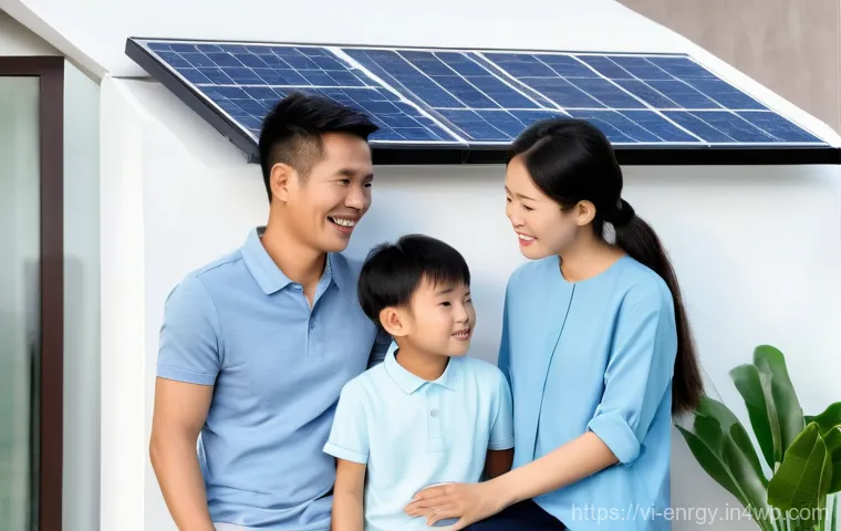 분산형 에너지 시스템을 위한 스마트 그리드 기술 - **A Vietnamese Family Embracing Smart Home Energy**
    A vibrant, medium shot capturing a modern Vi...