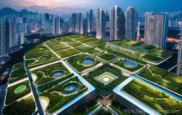 분산형 에너지 시스템을 위한 스마트 그리드 기술 - **Renewable Energy Blending with Vietnamese Rural Serenity**
    A wide-angle landscape shot depicti...